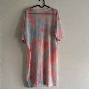 Tie-Dye Mesh Swimsuit Coverup Dress